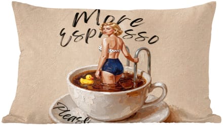 Sierkussens - Kussentjes Woonkamer - 50x30 cm - More espresso - Koffie - Eend