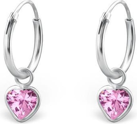 Montebello Oorbellen Adel Pink - 925 Zilver E-Coating - Hart - ∅10mm