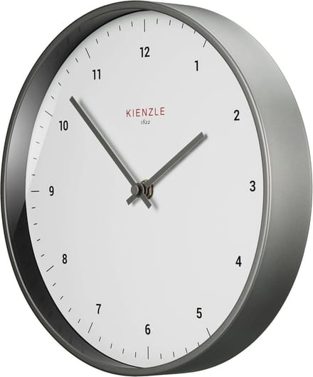 Stille Radiografische Wandklok 25 cm met DCF-signaal en Stalen Frame