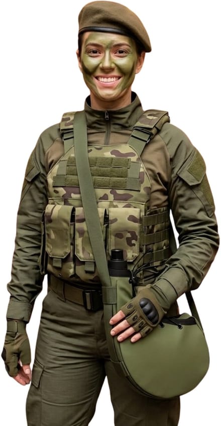 Gerimport Carnaval verkleed Survival veldfles - leger groen - soldaat - verkleed accessoire