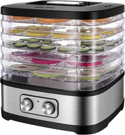 DnA® Voedseldroger - Dehydrator - Droogoven - Voedseldrogers - Zilver - ‎27cm x 22cm x 24cm