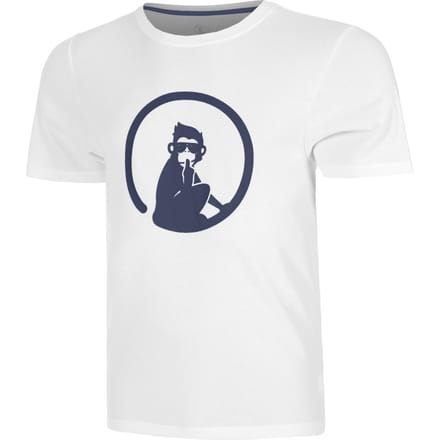 Quiet Please Trainings T-shirt Heren-Wit,Donkerblauw
