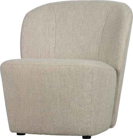 vtwonen Lofty Fauteuil - Bouclé Stof - Naturel/Beige - 75x68x72 cm
