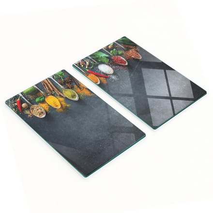 Multifunctionele decoratieve glazen kruidenplankjes voor in de keuken, 2x30x52 cm