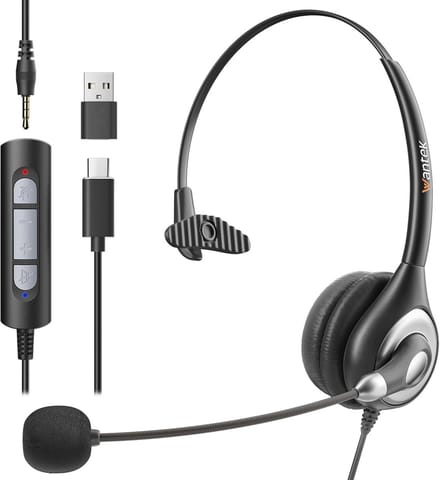Headset Type-C Mono met microfoon en Noise Cancelling voor Teams en Call Center