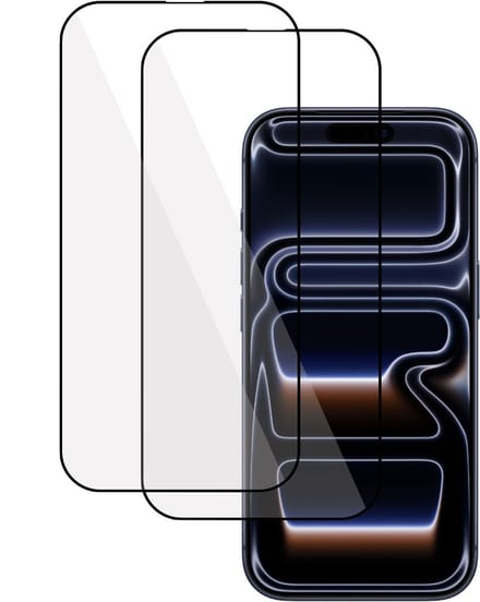 2x TechNow Screenprotector geschikt voor iPhone 17 Pro Screenprotector - Full Screen - Rounded - Proteqt+