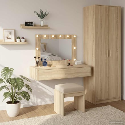 vidaXL - Kaptafel - Bruin - 100 - x - 40 - x - 70 - cm - Bewerkt - hout