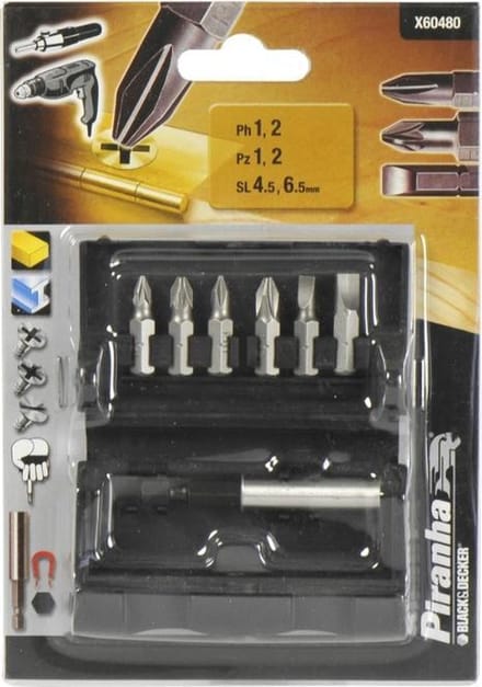 Piranha Schroefbitset - Bitset - Schroevenbits - X60480 (7-delig)
