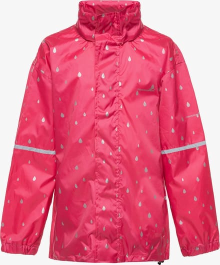 Mountain Peak kinder regenjas - Roze - Met capuchon - Ritssluiting - Maat 146/152