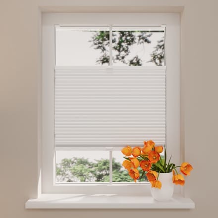 Plissegordijn Thermo - Verduisterend - 25 mm - White - 60 x 130