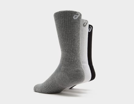 Asics 3 Pack Crew Sock Sokken Unisex - Zwart - Maat 43 - 46 - Katoen