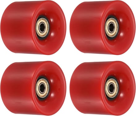 Set van 4 Longboard Wielen 60mm met Lagers voor Skateboard en Cruiser