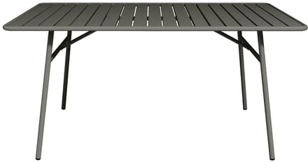 Vente-unique Tuineethoek van metaal - L160 cm - Donkergrijs - MIRMANDE