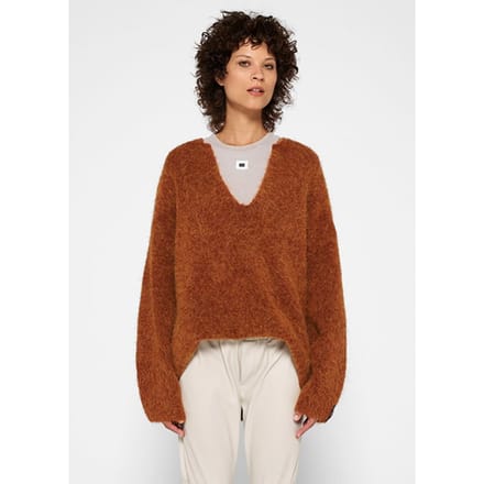 10DAYS Oversized Sweater Hairy Knit Saddle Brown Größe: XXS/XS | Strickpullover Outlet | Damen | Braun