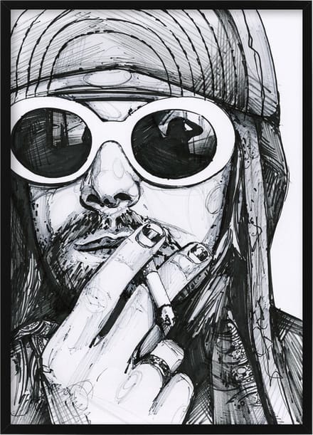 Kurt Kobain - poster - 30 x 40 cm