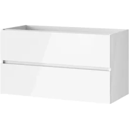 Tiger Wastafelonderkast Condo 100cm - Hoogglans Wit - Met 2 Lades