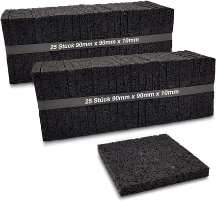 Waterbestendige Rubberen Onderlegpads voor Terrasconstructies 90x90 mm