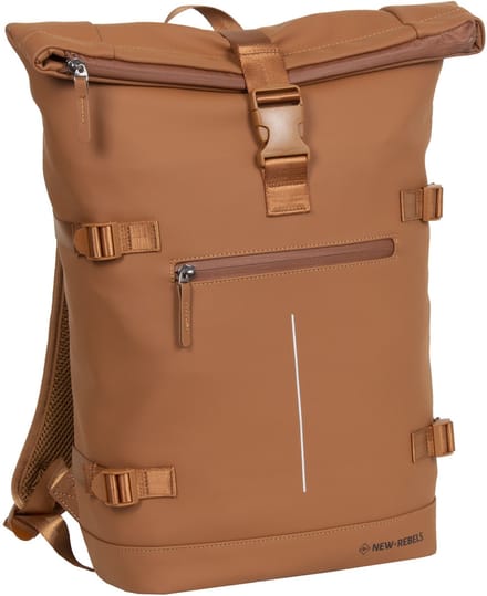New Rebels William Riverside Cognac 19L Rugzak Waterafstotend Laptop 15.6