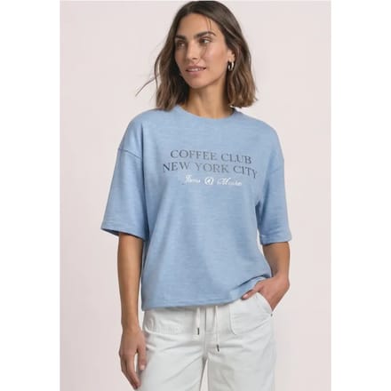 Sweatshirt met korte mouwen en tekst