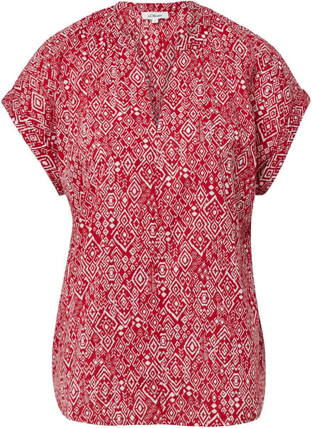 s.Oliver - female - Lichte katoenen blouse met print all-over