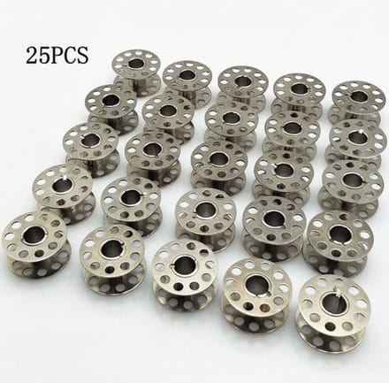 WiseGoods Naaimachine Spoelen RVS - Universele Spoeltjes Naaigaren - 25 Stuks - RVS
