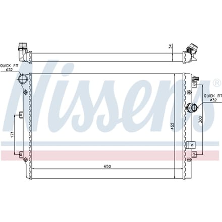 Radiator, motorkoeling NISSENS 65015