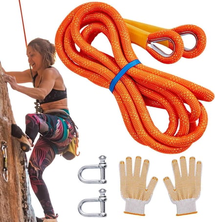 Sleepriem Auto - Slepen Touw - Voertuigen Vervoeren - Robuuste Polyester Constructie - 5 Meter - Oranje