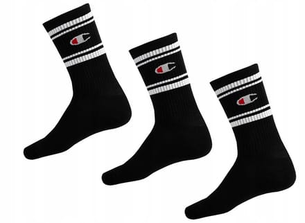 Champion - Sokken - 3-Pack - Zwart - Katoen - Maat 43-46