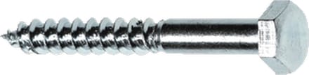 FISP houtdr bt, staal, le 40mm, diam schacht 6mm, verz, norm DIN 571