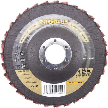 Lamellenschijf - 125 Medium Vlies - RVS - Rhodius - Combi - 1 stuks