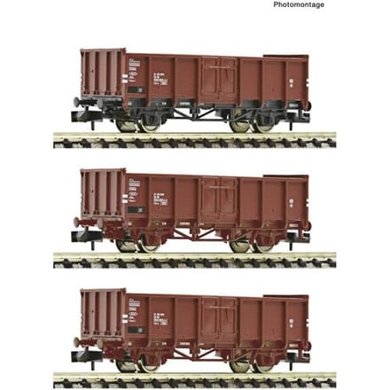 Fleischmann 6660156 N 3-delig Set: Open goederenwagens, DR