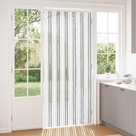 vidaXL - Insecten - Gordijn - Chenille - Lichtgrijs - en - wit - 100 - x - 230 - cm