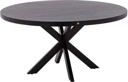 Goossens Lecca Eettafel - Hout - 150 x 76 x 150 cm - Rond - zwart