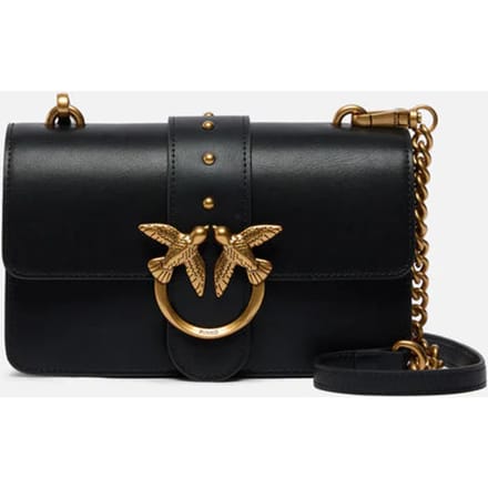 PINKO schoudertas Love One Mini ST. CL. Nero - Antique Gold zwart