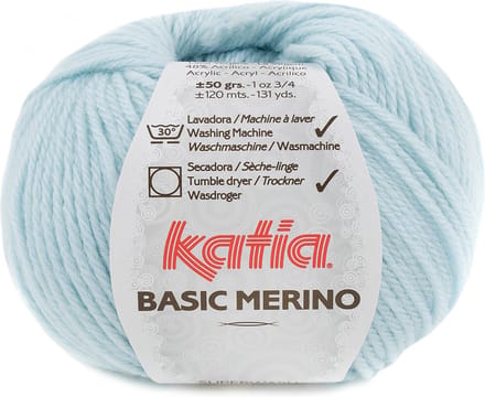 Katia Basic Merino - 86 babyblauw - Wol/Acryl Garen