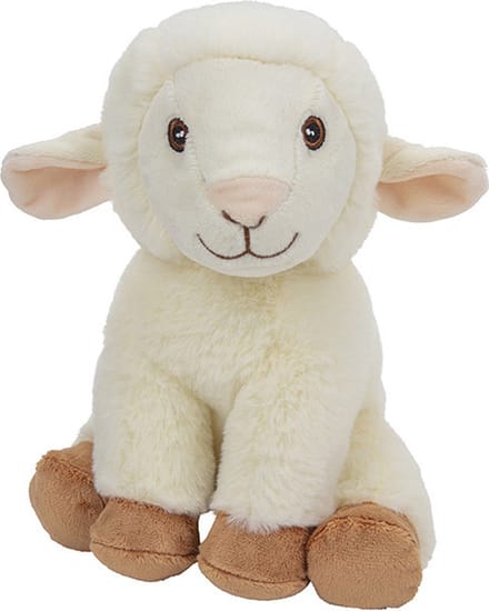 Nature Planet Schaap knuffel - lammetje - pluche - 22 cm - knuffeldier