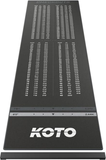 Dartmat met Checkout en Antislip Onderzijde 285 x 80 cm