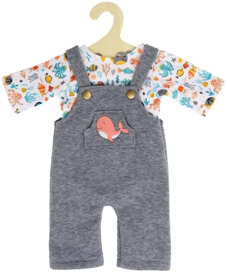 Heless poppen tuinbroek walvis Bobby - poppenkleding 28-35 cm.
