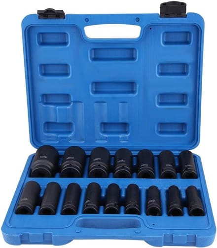 16-delige Aandrijving Bit-doppenset, Hex, Nauwkeurige Bits, Warmtebehandeld, Maat Bedrukt, Plastic Doos Opslag