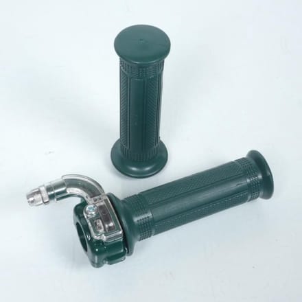 Poignée gaz accélérateur vert foncé kaki mini targa pour mobylette cyclomoteur