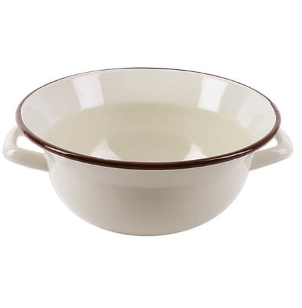 Orion - Retro Geëmailleerde Keukenkom - 26 cm - 2,5 l - Beige