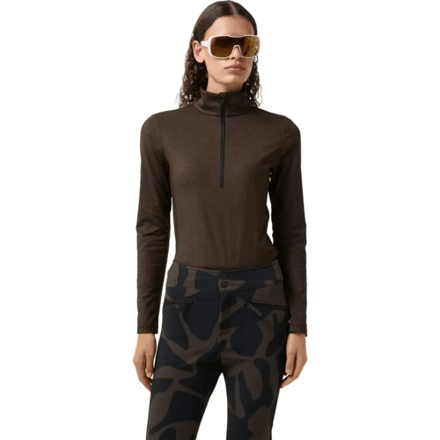 Bogner Fire + Ice Margo Baselayer Shirt Dames Wintersport (Maat - M, Kleur - Espresso)