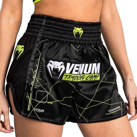 Venum Training Camp 4.0 Dames Muay Thai Short Zwart Neon Groen - M