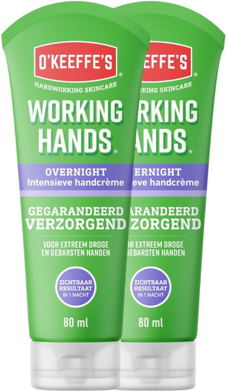 O'Keeffe's Working Hands Overnight Tube twin-pack