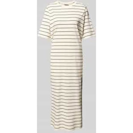 midi-jurk van fijnrib model 'XELINAA'