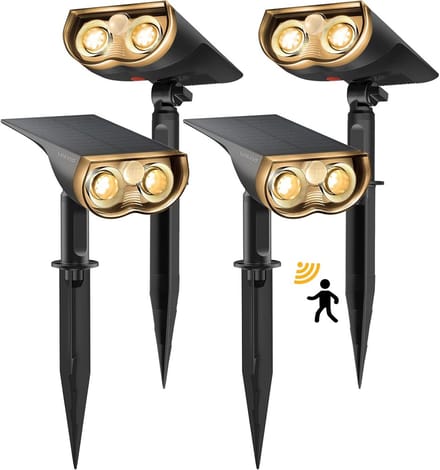 Zonnelamp voor buiten met Bewegingssensor - 1000 Lumen, 3000K Warmwit, 3 Modi, IP67 Weerbestendig