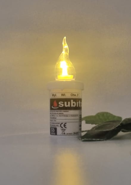 Led kaars, S5, Warm wit, 1440 branduren, Inclusief batterij, Flikkerend led, Kaars, Led