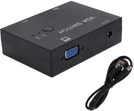 VGA Switch 2 in 1 Out - Video Sharing Adapter voor Laptop en Monitor