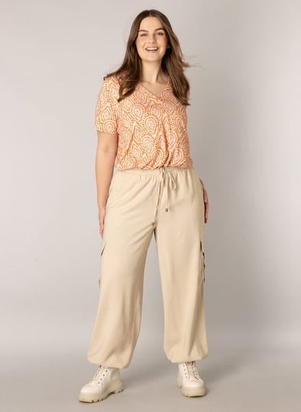YESTA Harvin Essential Tops - Salmon/ Multi Color - maat 3(52)