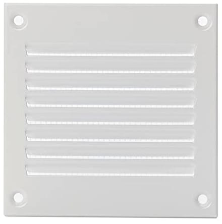 Vierkant Ventilatierooster 100x100 mm - Met Insectenbescherming en Weerbestendig Design
